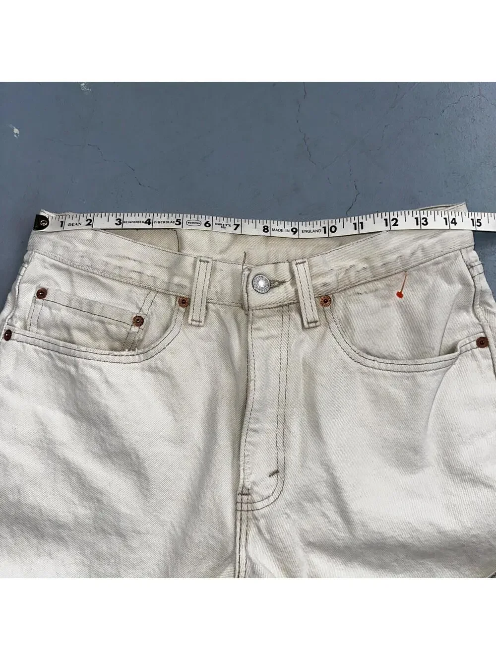 Levis 550 Vintage 90s USA Red Tab Jeans 32x34 White Wash 501 Act 30x32